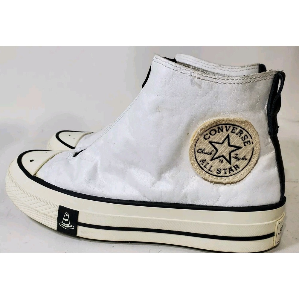 Converse Chuck Taylor Womens 7 White Excellent Joshua Vides Tyvek Zip A00711C
